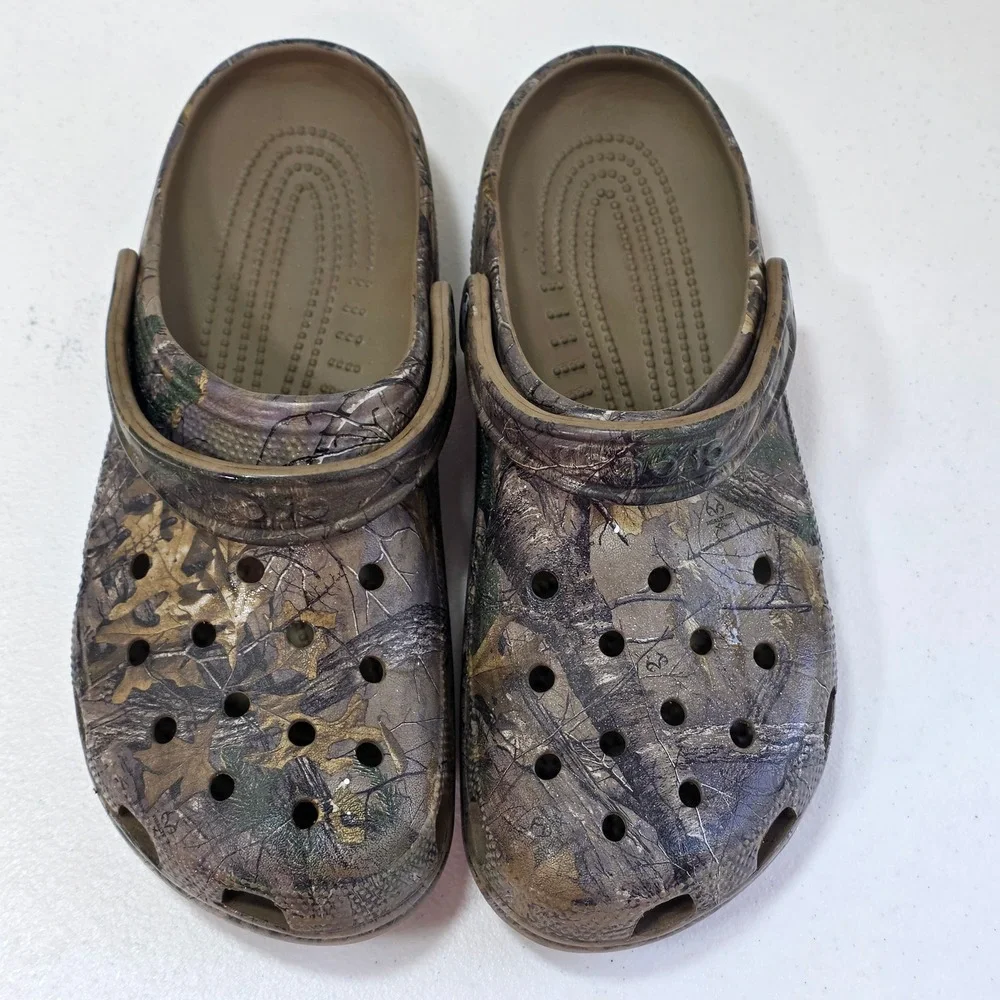 Crocs Classic Clog Realtree Xtra Camo Mens 10 Womens 12 Brown Khaki 15581